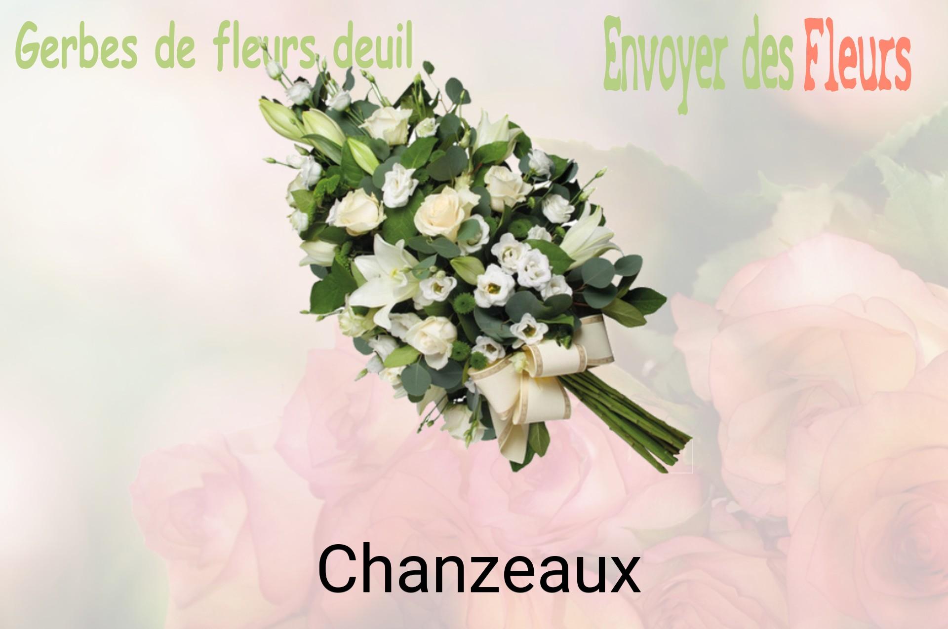 Gerbe de fleurs de deuil livrée à Chanzeaux